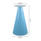 Modern Cone-Shaped Coffee Table Base | Matte Light Blue Pedestal for Small Round Side & End Tables
