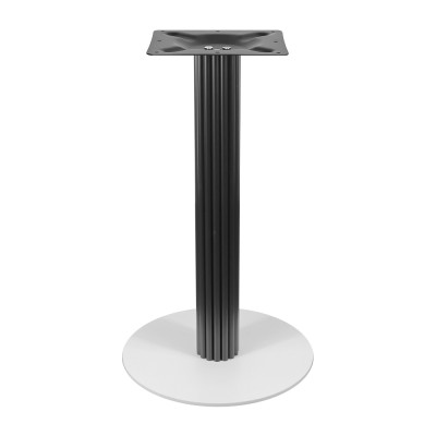 Modern Dining Table Legss |  Black & White Two-Tone Pedestal for Cafe & Dining Tables