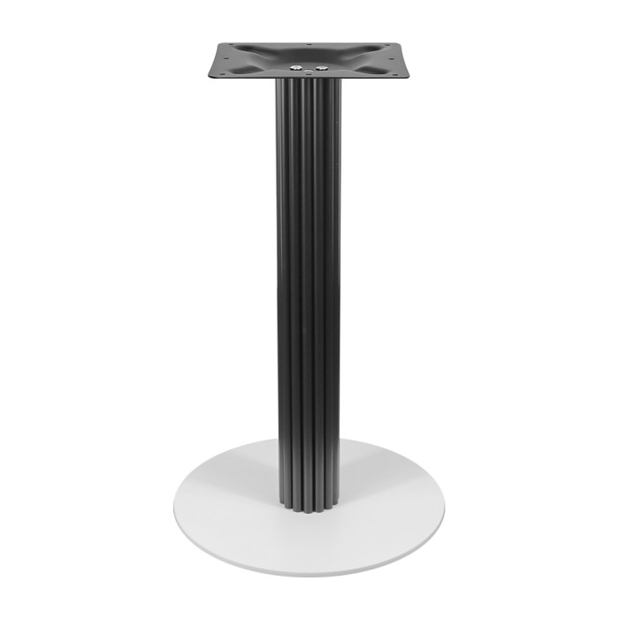 Modern Dining Table Legss |  Black & White Two-Tone Pedestal for Cafe & Dining Tables