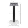 Modern Dining Table Legss |  Black & White Two-Tone Pedestal for Cafe & Dining Tables