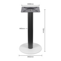 Modern Dining Table Bases | Black & White Two-Tone Pedestal for Cafe & Dining Tables