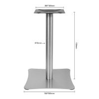 Brushed Stainless Steel Table Base | Commercial Stainless Steel Table Legs