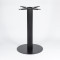 Modern Dining Table Legs |  Matte Black Ribbed Pedestal for Cafe & Dining Tables