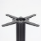 Modern Dining Table Legs |  Matte Black Ribbed Pedestal for Cafe & Dining Tables