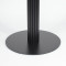 Modern Dining Table Legs |  Matte Black Ribbed Pedestal for Cafe & Dining Tables