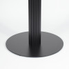Modern Dining Table Legs | Matte Black Ribbed Pedestal for Cafe & Dining Tables