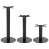 Modern Dining Table Legs |  Matte Black Ribbed Pedestal for Cafe & Dining Tables