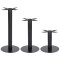Modern Dining Table Legs |  Matte Black Ribbed Pedestal for Cafe & Dining Tables