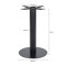 Modern Dining Table Legs |  Matte Black Ribbed Pedestal for Cafe & Dining Tables