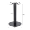 Modern Dining Table Legs | Matte Black Ribbed Pedestal for Cafe & Dining Tables