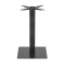 Modern Dining Table Legs |  Matte Black Ribbed Pedestal with Square Base for Cafe & Dining Tables