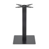 Modern Dining Table Legs | Matte Black Ribbed Pedestal with Square Base for Cafe & Dining Tables