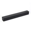 Modern Dining Table Legs |  Matte Black Ribbed Pedestal with Square Base for Cafe & Dining Tables