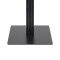 Modern Dining Table Legs |  Matte Black Ribbed Pedestal with Square Base for Cafe & Dining Tables