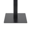 Modern Dining Table Legs | Matte Black Ribbed Pedestal with Square Base for Cafe & Dining Tables