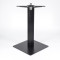 Modern Dining Table Legs |  Matte Black Ribbed Pedestal with Square Base for Cafe & Dining Tables