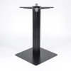 Modern Dining Table Legs | Matte Black Ribbed Pedestal with Square Base for Cafe & Dining Tables