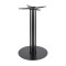 Heavy Duty Metal Table Base | Matte Black Multi-Ribbed Round Pedestal for Dining & Coffee Tables