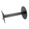 Heavy Duty Metal Table Base | Matte Black Multi-Ribbed Round Pedestal for Dining & Coffee Tables