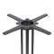 Heavy Duty Metal Table Base | Matte Black Multi-Ribbed Round Pedestal for Dining & Coffee Tables