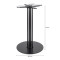 Heavy Duty Metal Table Base | Matte Black Multi-Ribbed Round Pedestal for Dining & Coffee Tables