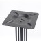 Heavy Duty Metal Table Base | Matte Black Multi-Ribbed Round Pedestal for Dining & Coffee Tables