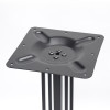 Heavy Duty Metal Table Base | Matte Black Multi-Ribbed Round Pedestal for Dining & Coffee Tables