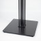 Heavy Duty Metal Table Base | Matte Black Multi-Ribbed Round Pedestal for Dining & Coffee Tables