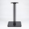 Heavy Duty Metal Table Base | Matte Black Multi-Ribbed Round Pedestal for Dining & Coffee Tables