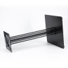 Heavy Duty Metal Table Base | Matte Black Multi-Ribbed Round Pedestal for Dining & Coffee Tables