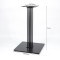Heavy Duty Metal Table Base | Matte Black Multi-Ribbed Round Pedestal for Dining & Coffee Tables