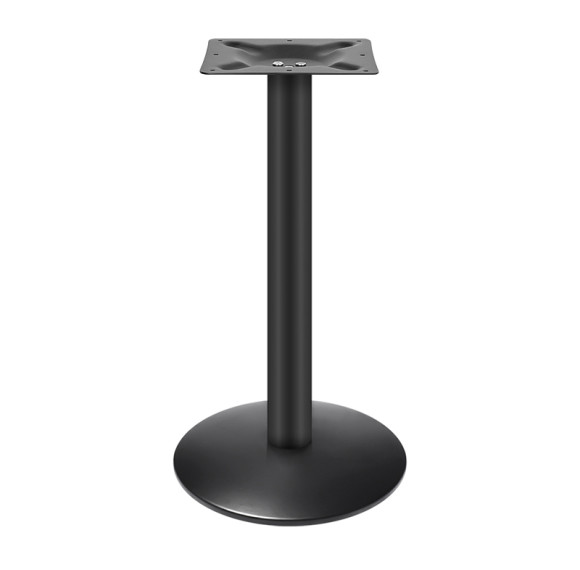 Modern Dining Table Legs | Matte Black Ribbed Pedestal for Cafe & Dining Tables