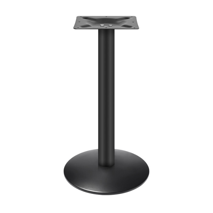 Modern Dining Table Legs | Matte Black Ribbed Pedestal for Cafe & Dining Tables