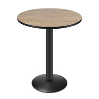 Modern Dining Table Legs |  Matte Black Ribbed Pedestal for Cafe & Dining Tables