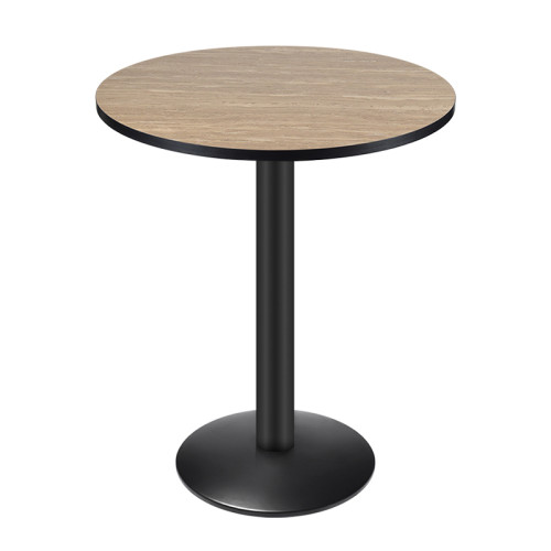 Modern Dining Table Legs |  Matte Black Ribbed Pedestal for Cafe & Dining Tables