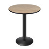 Modern Dining Table Legs | Matte Black Ribbed Pedestal for Cafe & Dining Tables