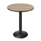 Modern Dining Table Legs | Matte Black Ribbed Pedestal for Cafe & Dining Tables