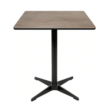 Square HPL Compact Table Top | Cement-Look Finish Commercial Grade HPL Table Surface for Cafes & Restaurants