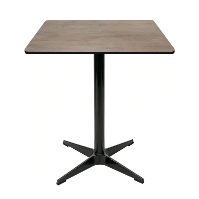 Square HPL Compact Table Top | Cement-Look Finish Commercial Grade HPL Table Surface for Cafes & Restaurants
