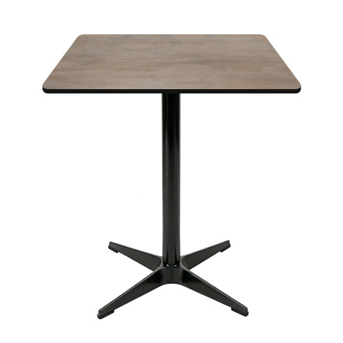 Square HPL Compact Table Top | Cement-Look Finish Commercial Grade HPL Table Surface for Cafes & Restaurants