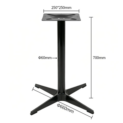 Outdoor Aluminum Table Base | Black Aluminum Table Base