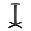 Matte Black Cast Iron Table Base | Heavy Duty 4-Cross Pedestal for Commercial Cafe & Dining Tables