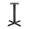 Matte Black Cast Iron Table Base | Heavy Duty 4-Cross Pedestal for Commercial Cafe & Dining Tables