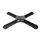 Matte Black Cast Iron Table Base | Heavy Duty 4-Cross Pedestal for Commercial Cafe & Dining Tables