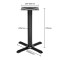 Matte Black Cast Iron Table Base | Heavy Duty 4-Cross Pedestal for Commercial Cafe & Dining Tables