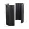 Custom Metal Table Base |  Matte Black Ribbed Pedestal for Round & Half-Moon Dining Tables