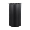 Custom Metal Table Base | Matte Black Ribbed Pedestal for Round & Half-Moon Dining Tables
