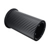 Custom Metal Table Base |  Matte Black Ribbed Pedestal for Round & Half-Moon Dining Tables