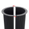 Custom Metal Table Base |  Matte Black Ribbed Pedestal for Round & Half-Moon Dining Tables