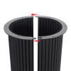 Custom Metal Table Base | Matte Black Ribbed Pedestal for Round & Half-Moon Dining Tables
